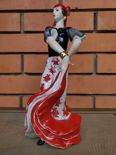 Stamped porcelain figurine - porcelain, of